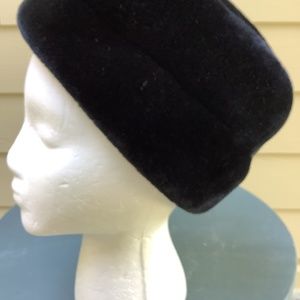 Velvet cloche hat